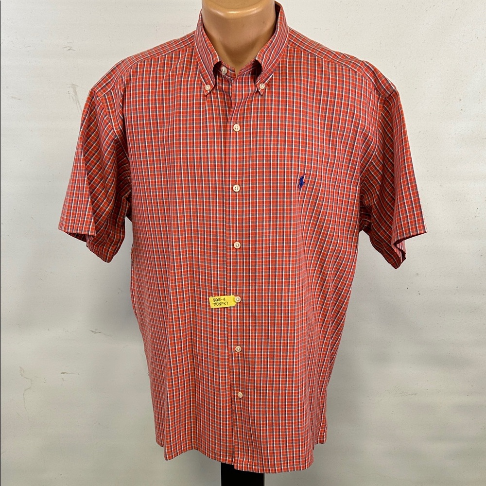 Ralph Lauren short sleeve button down collar shirt.  L